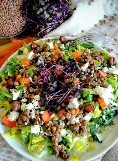 Berglinsen-Salat mit Feta