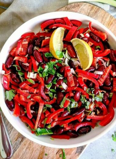 Kidneybohnen-Salat -mit Essig & Paprika