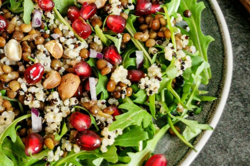 Linsen Quinoa Salat vegan und glutenfrei