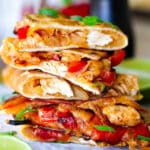 Quesadillas – mit Hähnchen und Paprika