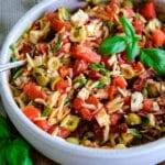 Kritharaki Salat mit Feta griechischer salat mit oliven und tomaten