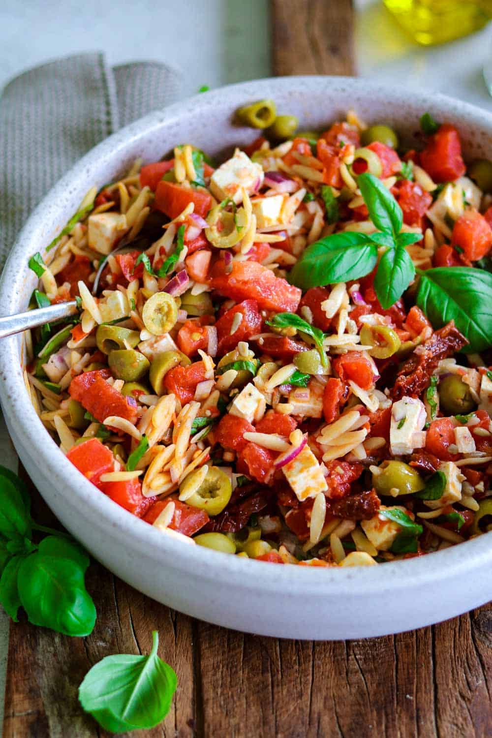 Kritharaki Salat mit Feta – schnelles Rezept