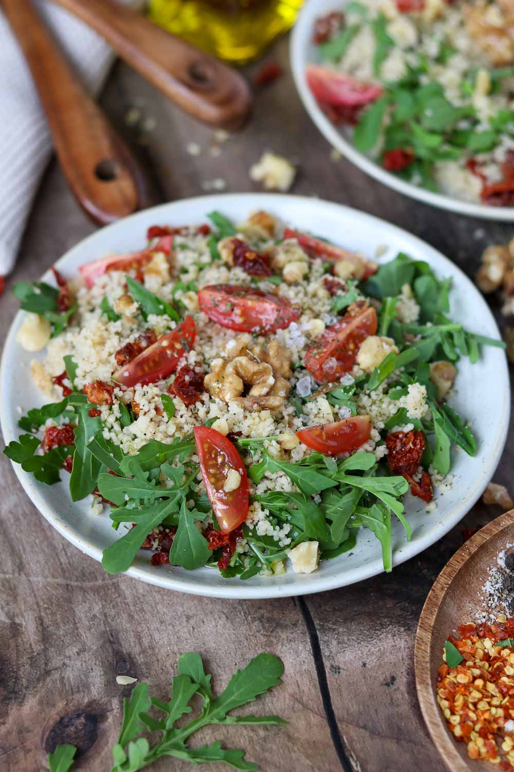 coucous salat mit olivenöl einfaches rezept mit tomaten