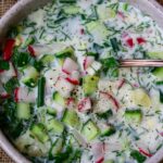 Okroschka Suppe mit gemüse und ohne fleisch