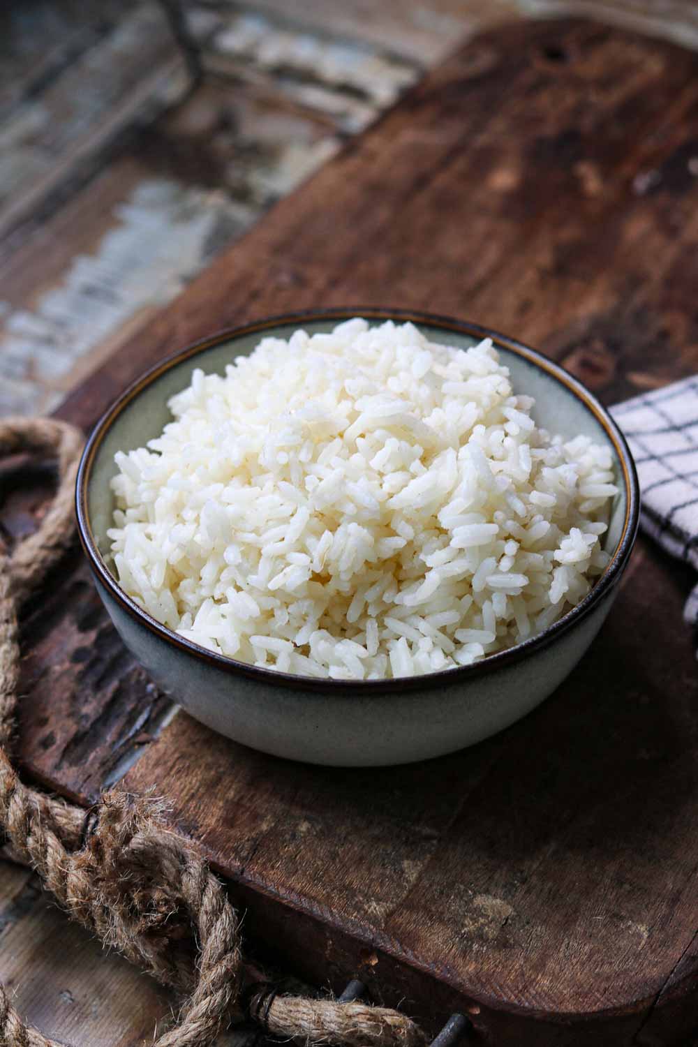 Parboiled Reis kochen im Topf